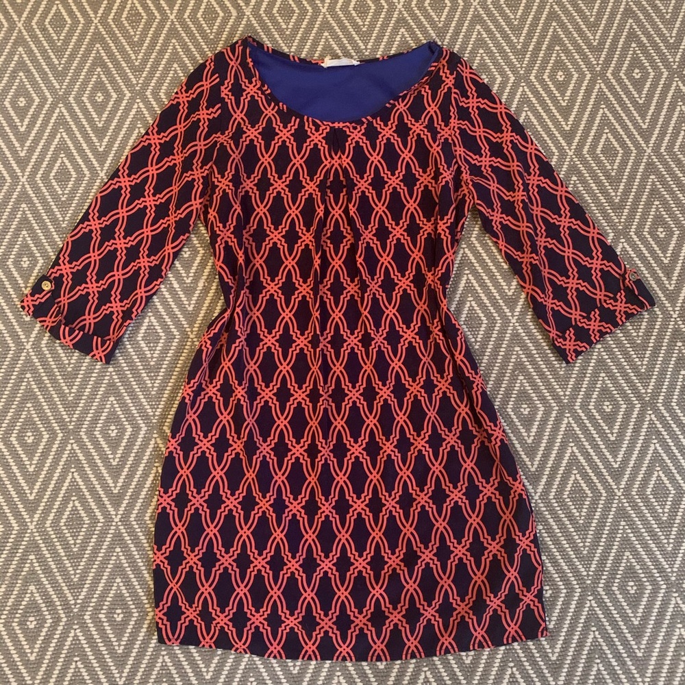 Peach Love California Geometric Sheath Dress Sz. S